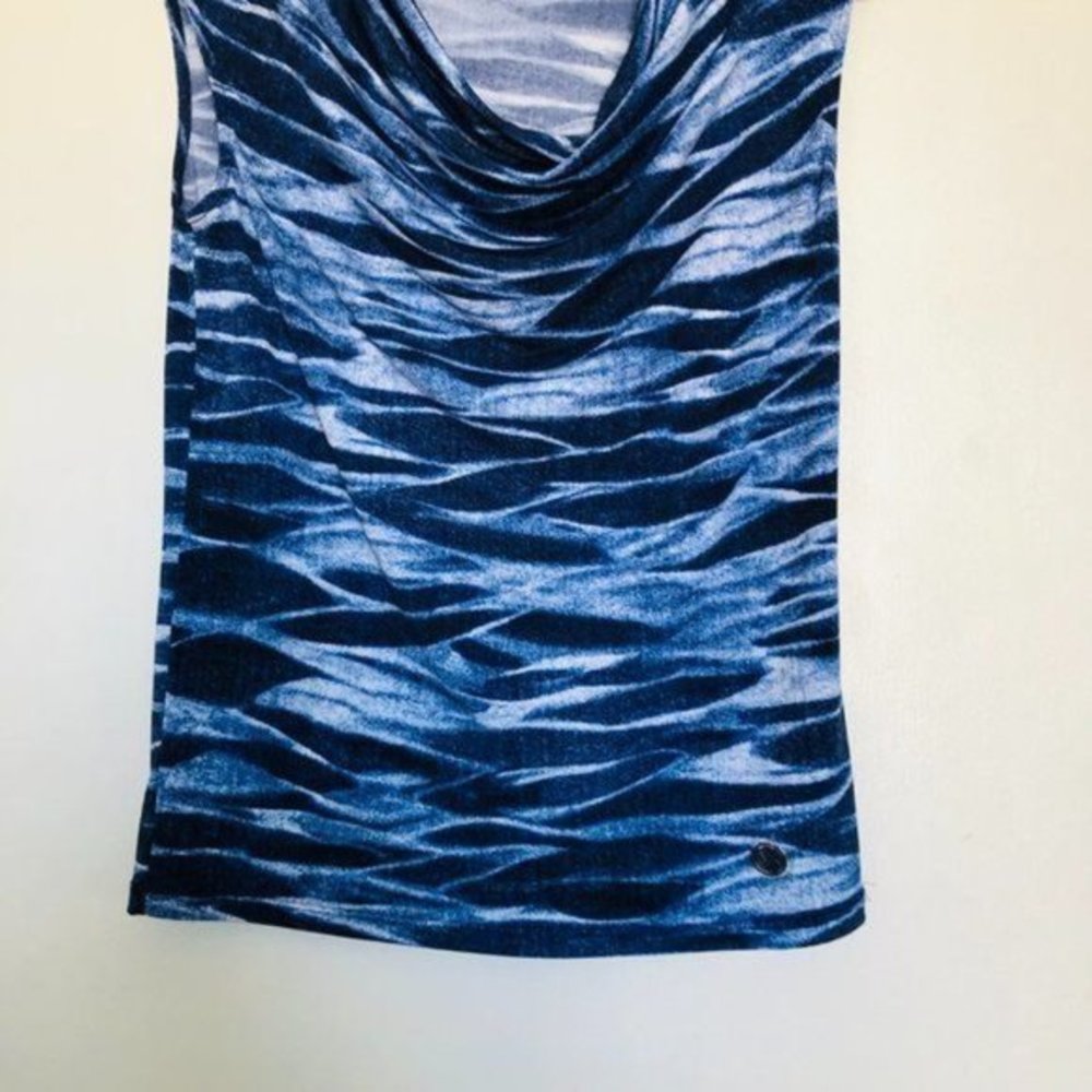 Michael Kors Blue Print Sleeveless- Size Small - Picture 6 of 11